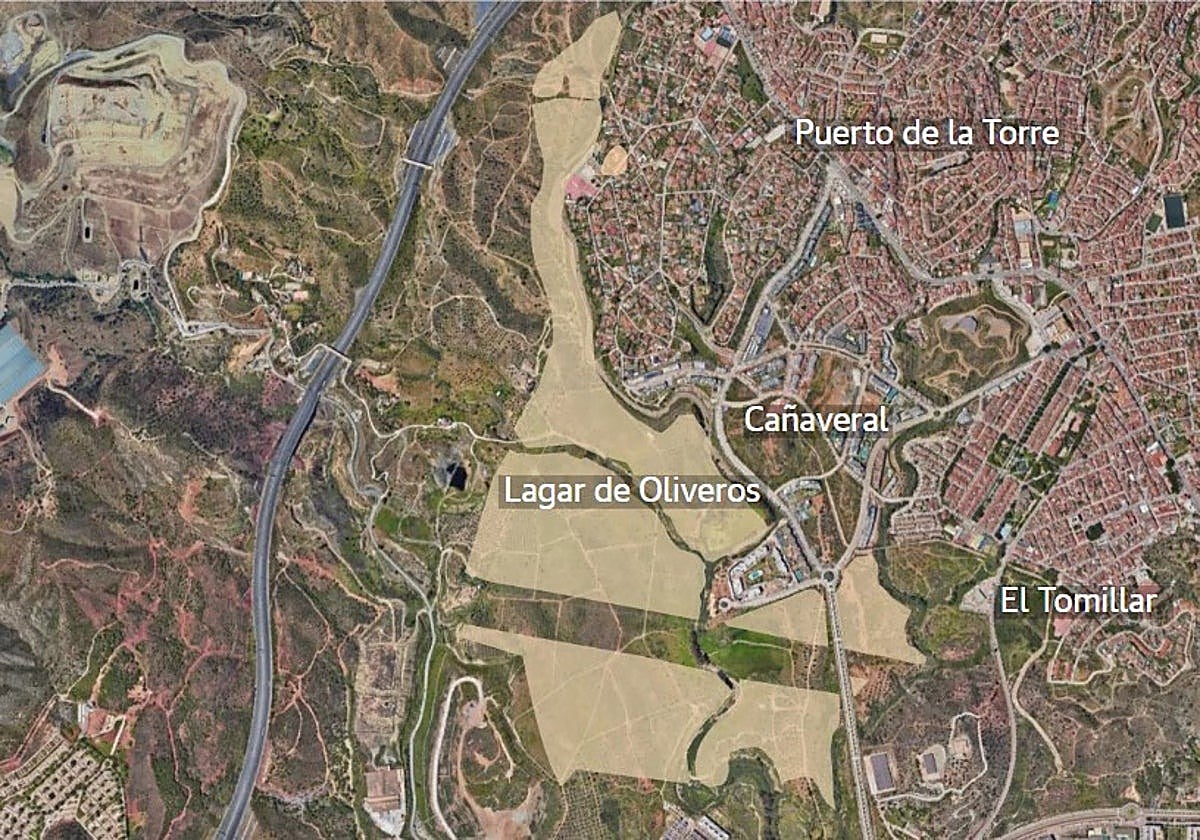 Ubicación del sector de Lagar de Oliveros.