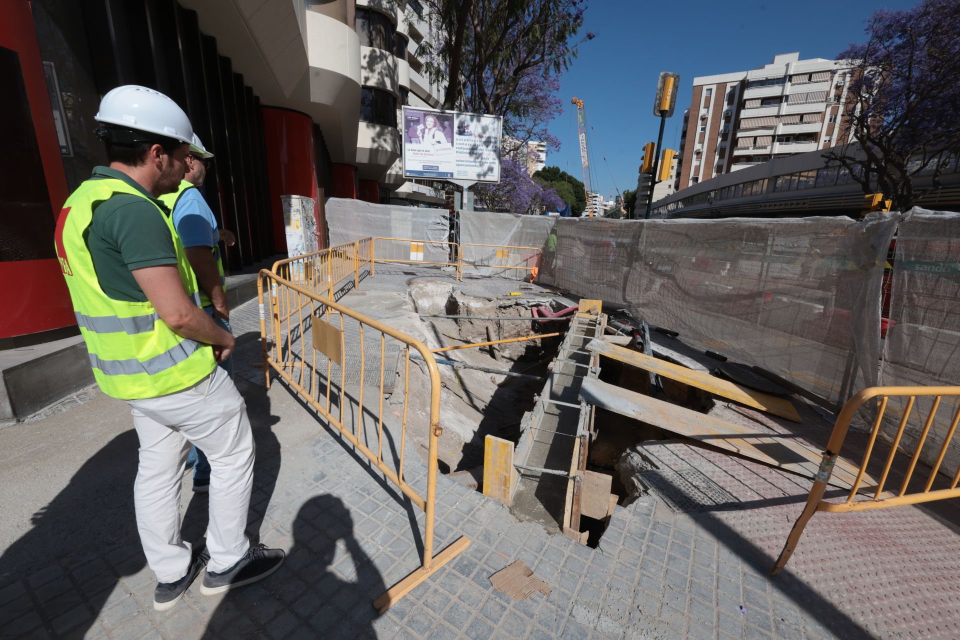 Asi avanzan las obras del metro de Málaga en Hilera
