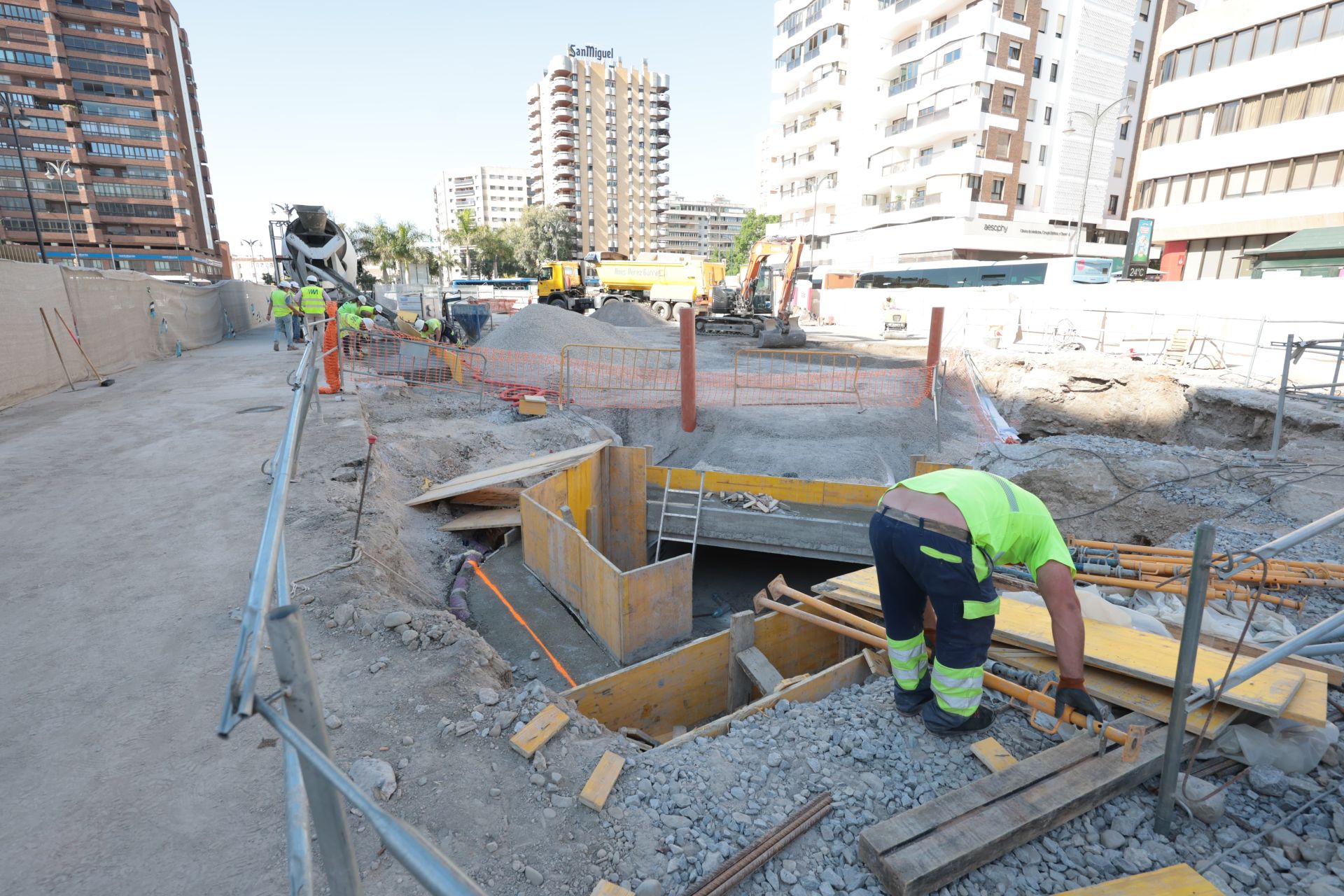 Asi avanzan las obras del metro de Málaga en Hilera