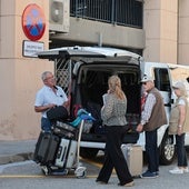Taxis en el aeropuerto de Málaga.