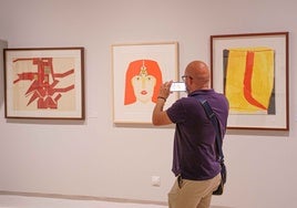Algunos de los cuadros de la exposición.