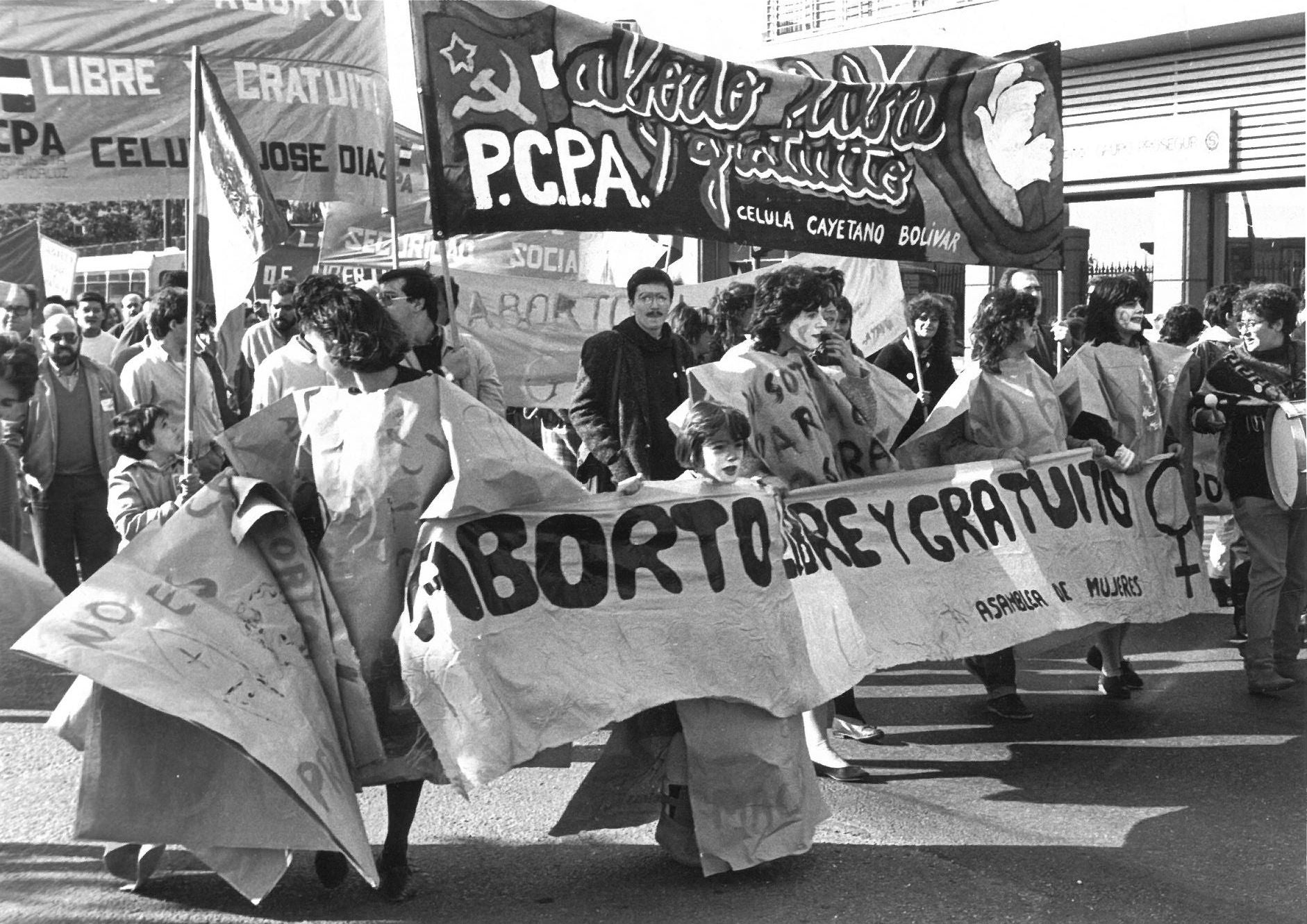 Manifestación del movimiento feminista por el aborto en Málaga.