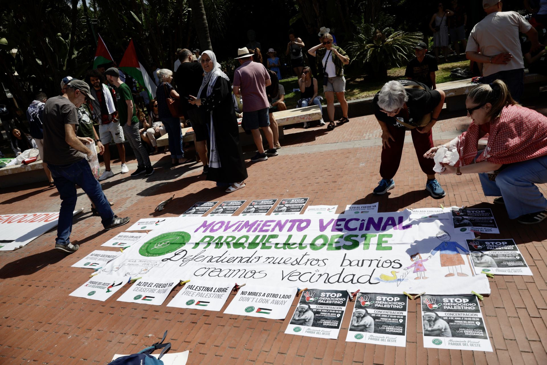 Medio millar de personas se manifiesta en Málaga contra el «genocidio en Palestina»
