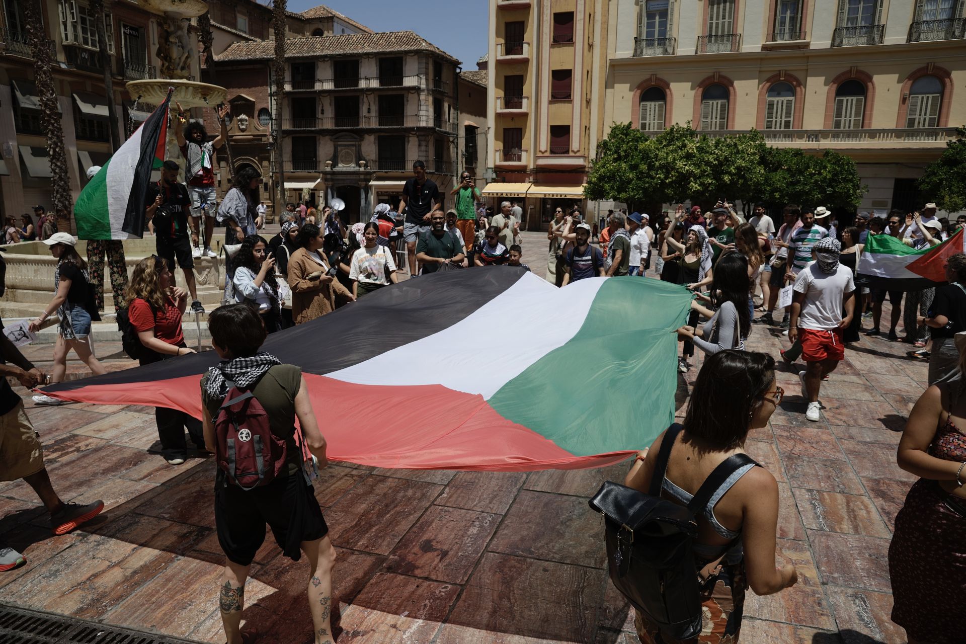 Medio millar de personas se manifiesta en Málaga contra el «genocidio en Palestina»
