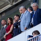 El palco de La Rosaleda, este sábado en el Málaga-Burgos.