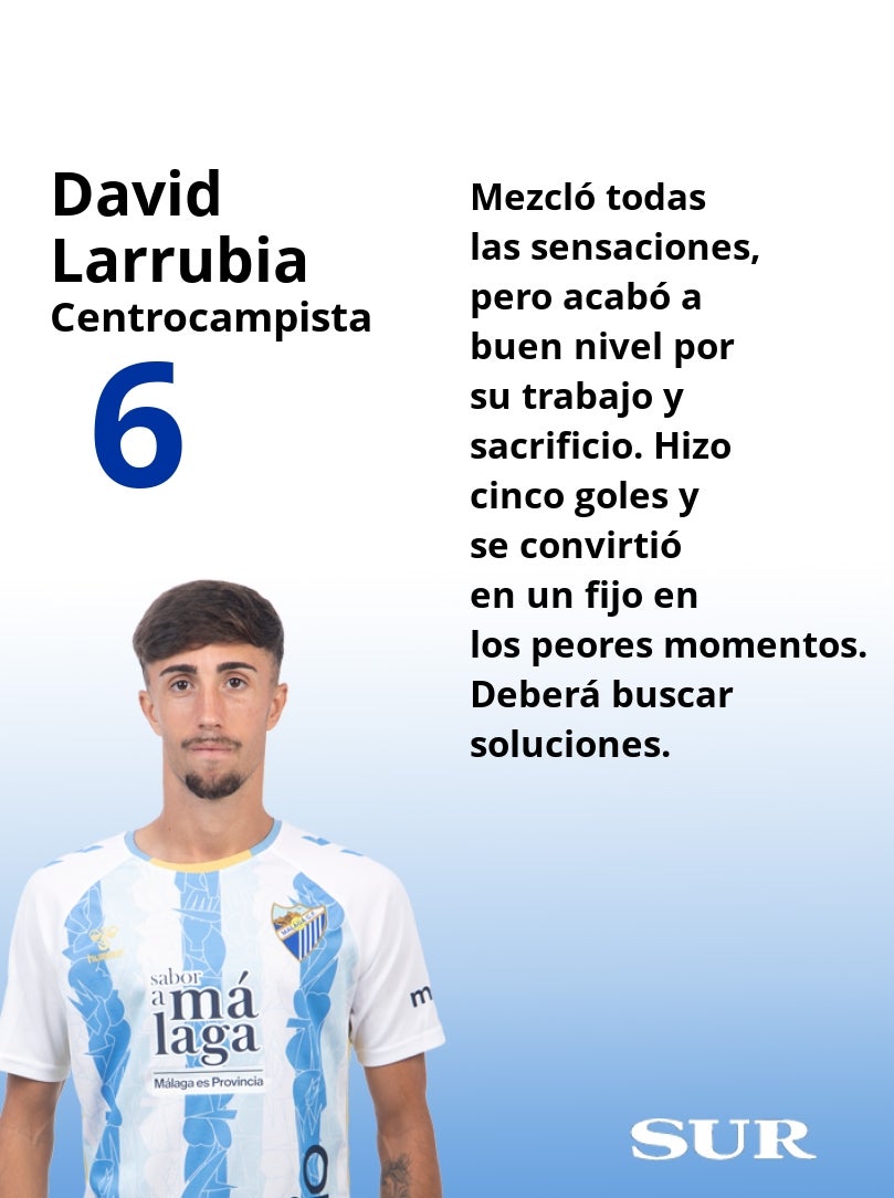 Las notas finales de los futbolistas del Málaga