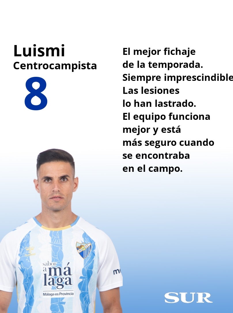 Las notas finales de los futbolistas del Málaga