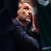 Ibon Navarro, durante un tiempo muerto.