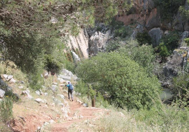 Vista del dique de la Hierbabuena desde el mirador.