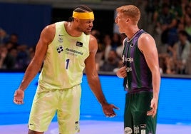 Anderson y Alberto Díaz, durante el partido.