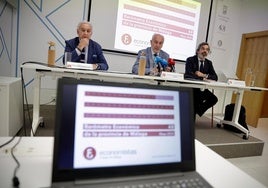 Rueda de prensa en el Colegio de Economistas en la que se han presentado las cifras de crecimiento de Málaga.