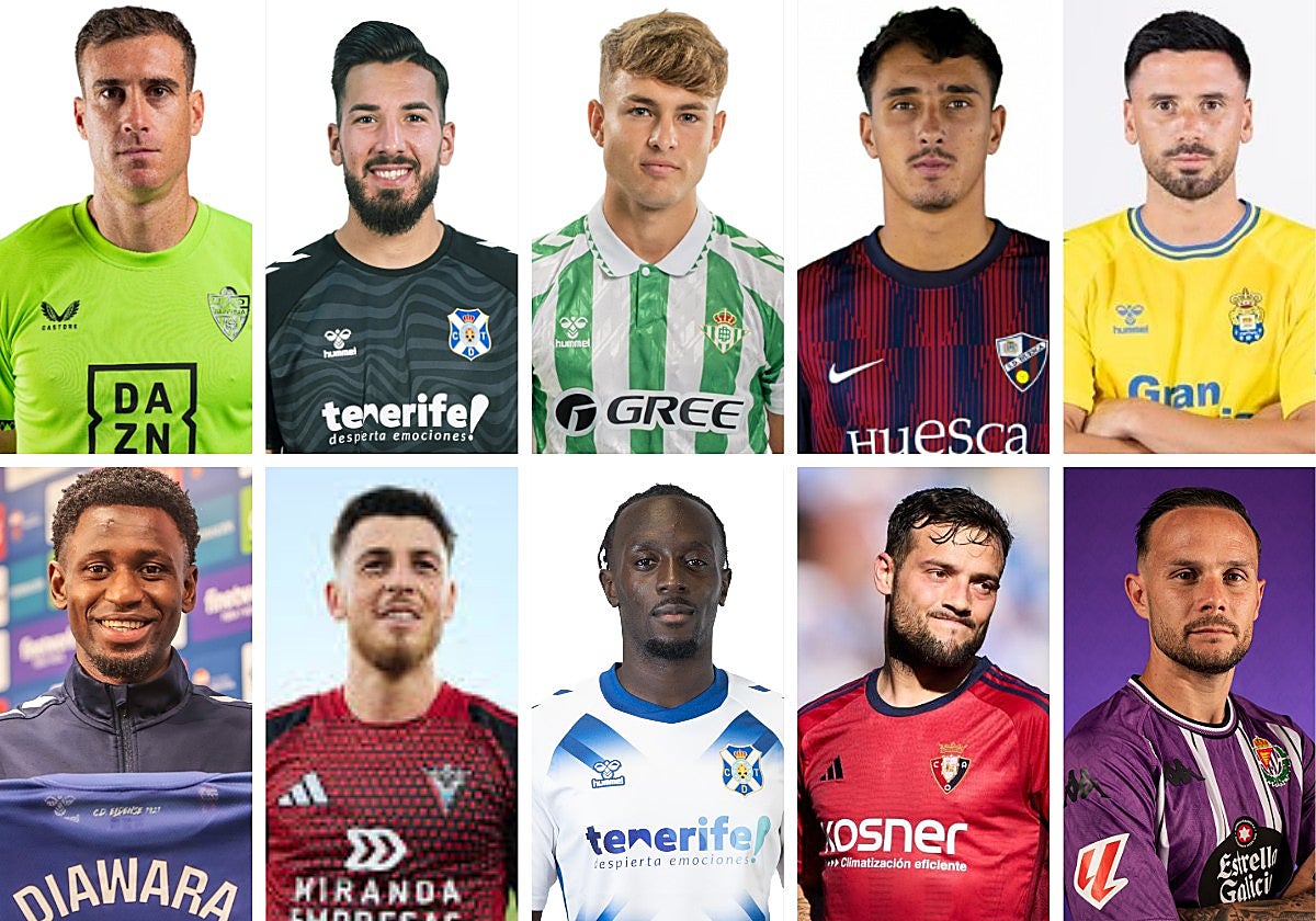 Fernando, Salvi Carrasco, Ángel Ortiz, Vilarrassa, Javi Muñoz (arriba), Diawara, Alberto Reina, Youssi Diarra, Arnáiz e Iván Sánchez (abajo).