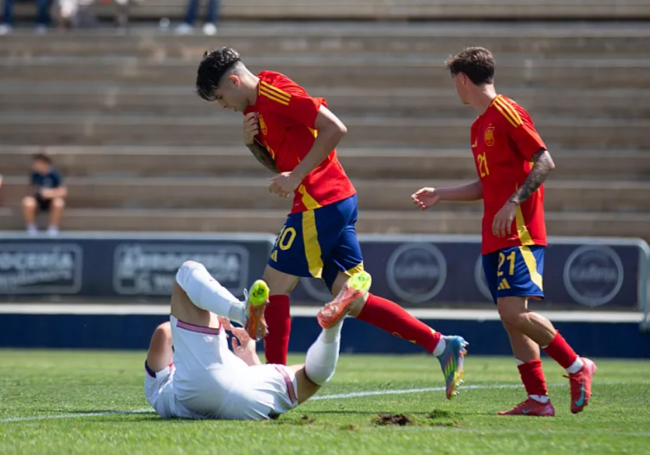 Antoñito Cordero, tras su gol este sábado.
