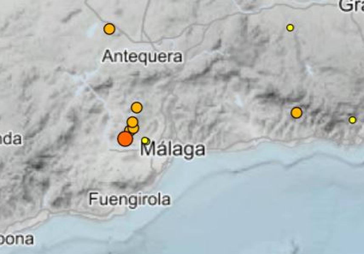 Málaga registra un enjambre sísmico de 3.2 grados en la escala Richter