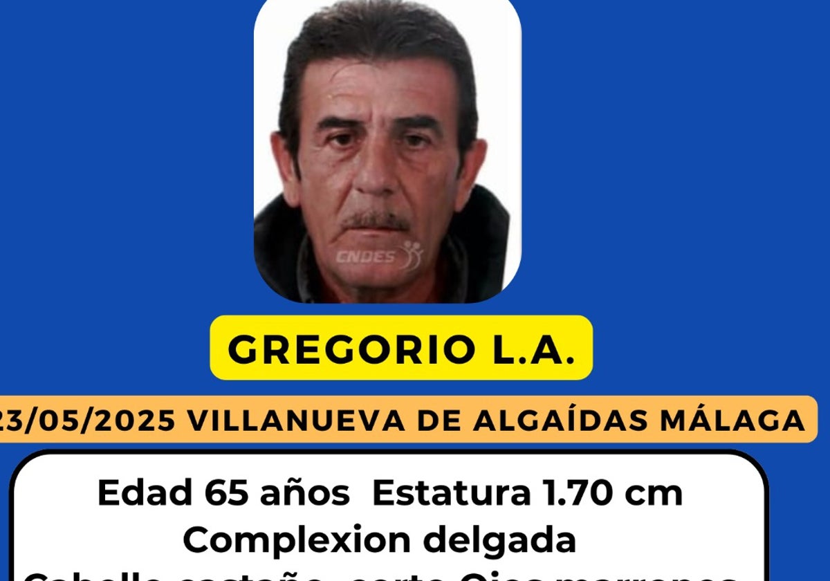 Buscan a un vecino de 65 años desaparecido hace semanas en Villanueva de Algaidas