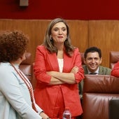 María Márquez, a la izquierda, portavoz del Grupo Socialista.