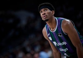 Kameron Taylor, durante el primer partido de la serie de semifinales ante el Real Madrid.