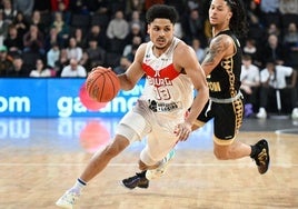 Xavier Castañeda, en un partido de esta temporada con el Bourg frente al Mónaco.