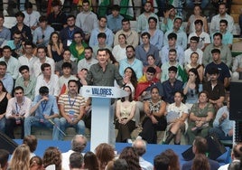 Moreno, este domingo, en el mitin celebrado en Málaga.