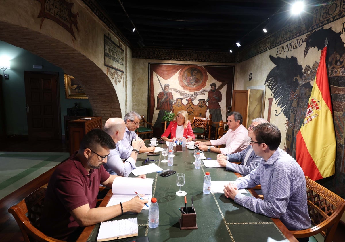 Reunión de los portavoces de la Corporación municipal de Marbella.
