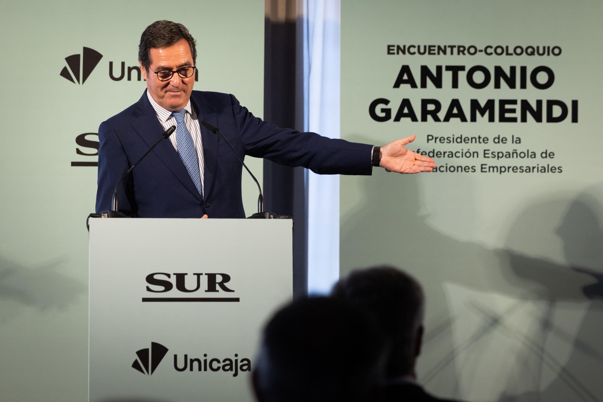 El foro SUR con el presidente de la CEOE, Antonio Garamendi, en imágenes