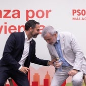 Dani Pérez y Jaume Collboni, durante el encuentro esta mañana en un hotel de la capital.