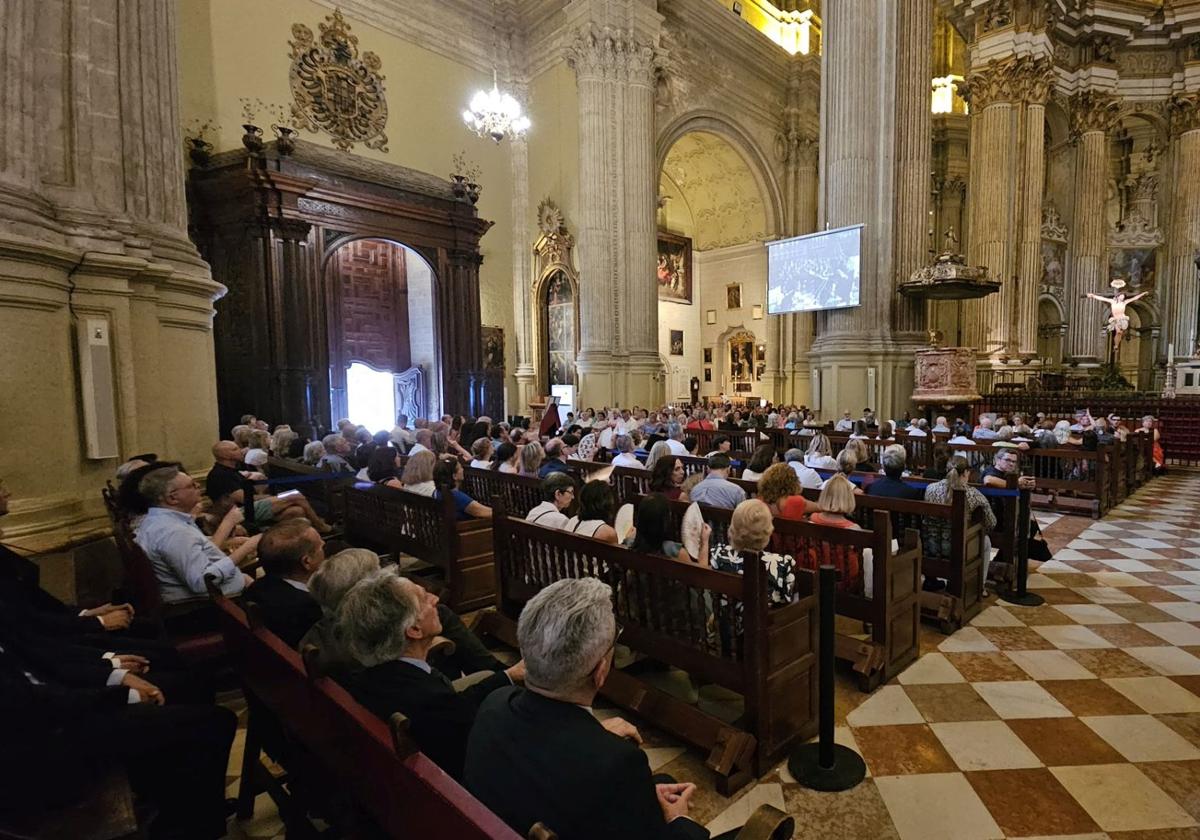 Aspecto de la Catedral en el estreno de la cantata Sacra Vinum Vitae
