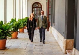Los consejeros Carolina España y Ramón Fernández-Pacheco, este miércoles en el Palacio de San Telmo.