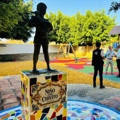 Imagen del nuevo aspecto que luce el parque en homenaje a Jaime Pimentel en Almayate.