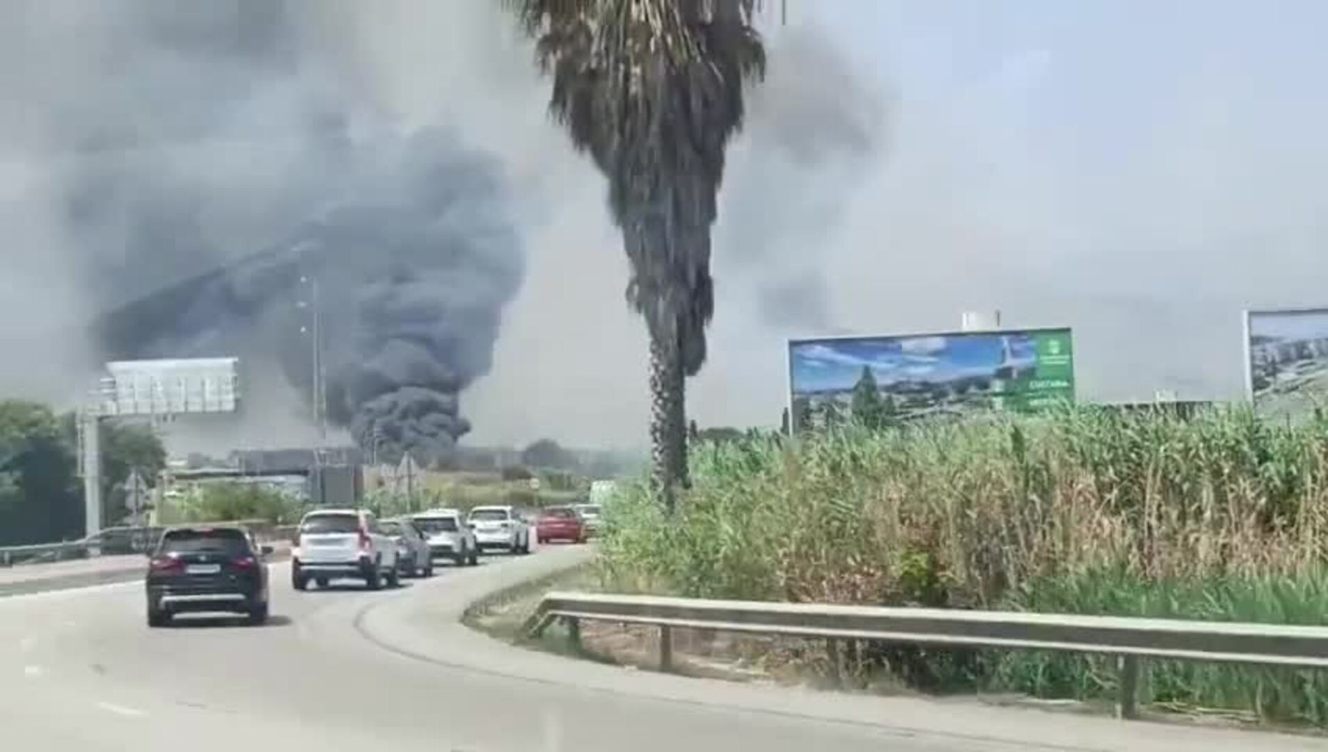 Incendio en Vélez-Málaga: sobresalto junto a la circunvalación