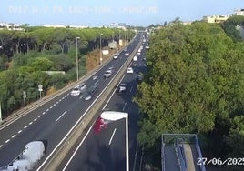 Imagen del tráfico de la A-7, a la altura de Calahonda