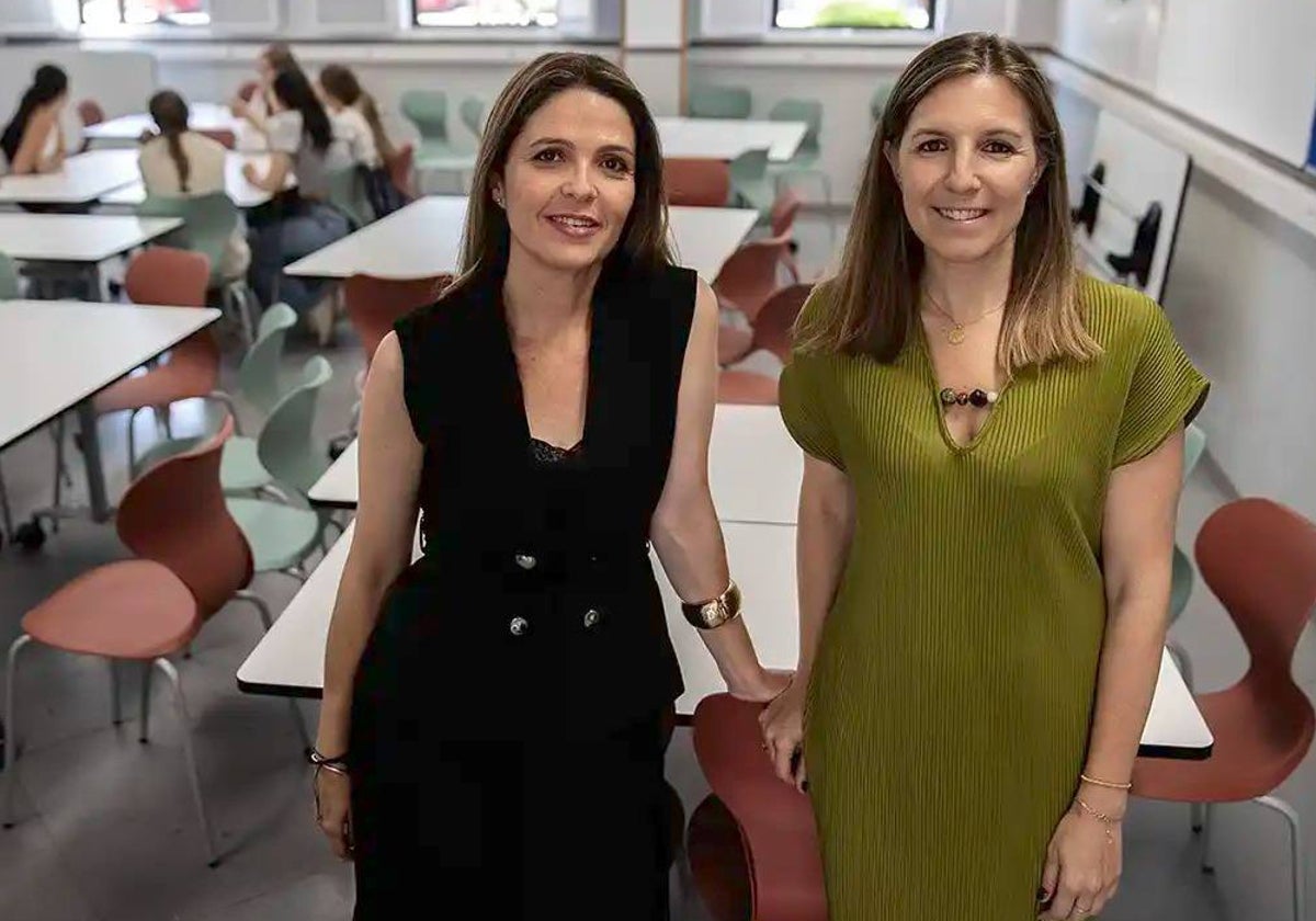 Lavigne y Juárez, en un aula de la UMA.