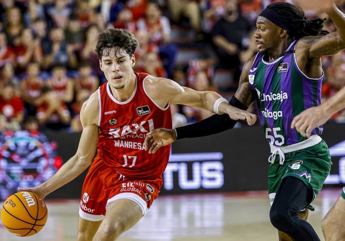 Saint-Supéry, defendido por Perry en el Manresa-Unicaja.