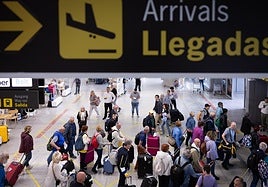 Vista de la zona de Llegadas del aeropuerto de Málaga.