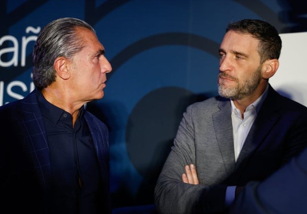 Scariolo e Ibon Navarro, durante un acto de la Fundación Unicaja en Málaga.