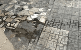 Mal aspecto en las aceras de calles del Soho.