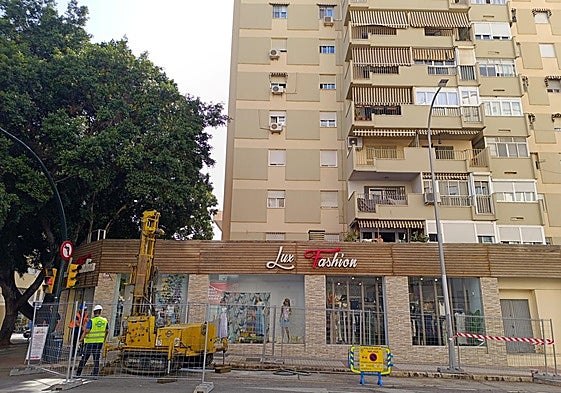 Trabajos geotécnicos en la calle Santa Elena para llevar el metro a Eugenio Gross.
