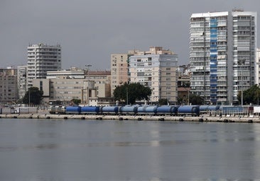 Vista del puerto de Málaga.