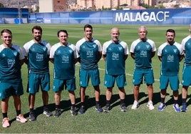 El cuerpo técnico del Málaga para la temporada 2025-26.