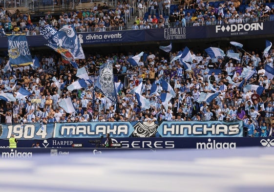 El sector de Malaka Hinchas, en un partido de esta última temporada.
