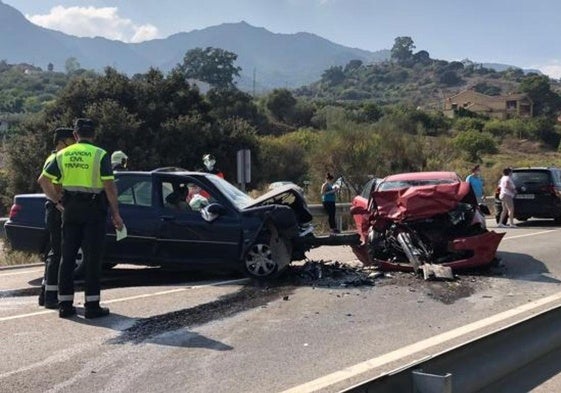 Tres muertos y un herido tras una colisión frontal en Arcos por «un descuido»