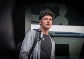 Carlos Dotor, en sus primeras horas como jugador del Sporting.