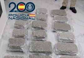 Dos detenidos tras incautar 24 kilos de marihuana en una vivienda de Los Asperones en Málaga