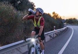 Javier Pastor, en el Puente de Toledo, antes de salir a Málaga.