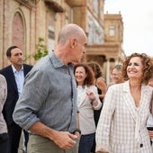 Montero, este viernes con los portavoces socialistas en el Ayuntamiento de Sevilla y en el Parlamento.