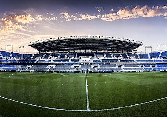 El estadio de La Rosaleda en la actualidad.