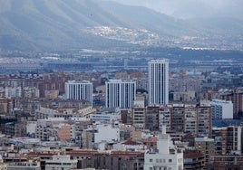 Vista aérea de Málaga.