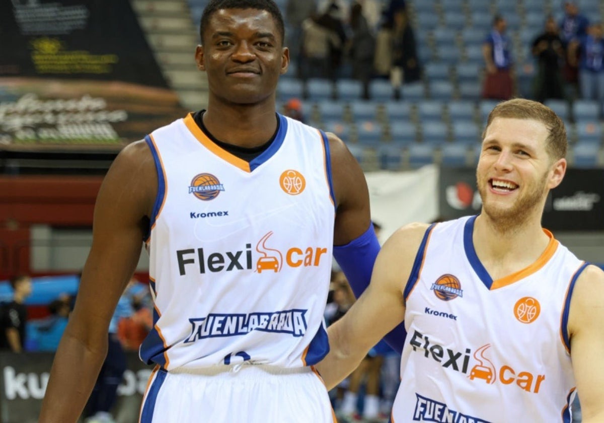 Yannick Nzosa, junto a su compañero McGrew en el Flexicar Fuenlabrada.