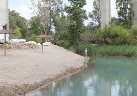Playa fluvial de la Mina.