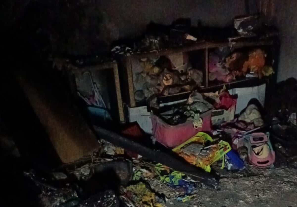 Imagen del estado en el que ha quedado la vivienda de la familia de Periana.
